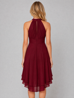 Halter Neck Chiffon Dress