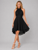 Halter Neck Chiffon Dress