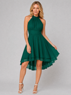 Halter Neck Chiffon Dress