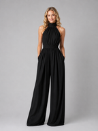Halter Neck Wide Leg Jumpsuit