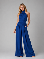 Halter Neck Wide Leg Jumpsuit