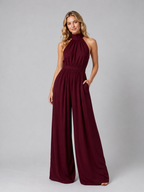 Halter Neck Wide Leg Jumpsuit
