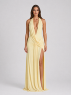 Backless Halterneck Maxi Dress
