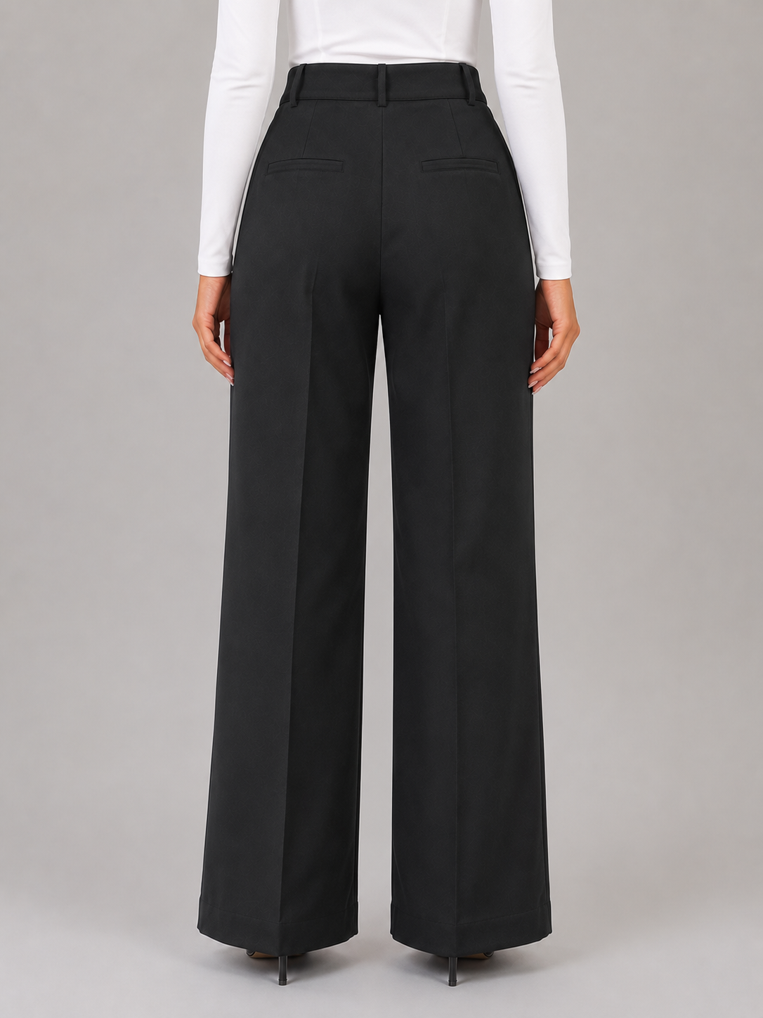 High Waisted Tailored Trousers – Straight Leg Smart Work Pants