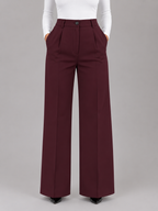 High Waisted Tailored Trousers – Straight Leg Smart Work Pants
