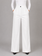 High Waisted Tailored Trousers – Straight Leg Smart Work Pants