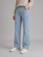 High Waisted Wide Leg Jeans – Straight Leg Denim Trousers