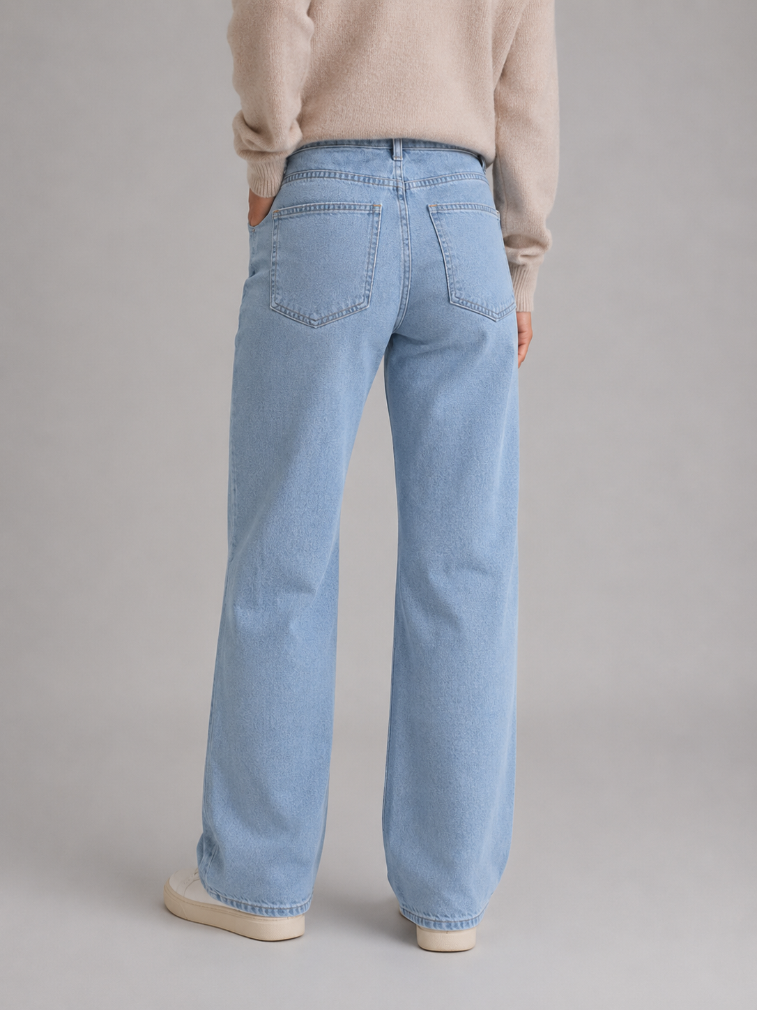 High Waisted Wide Leg Jeans – Straight Leg Denim Trousers
