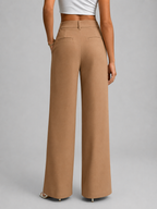 Tailored High Waist Wide Leg Trousers