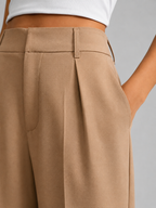 Tailored High Waist Wide Leg Trousers