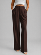 Tailored High Waist Wide Leg Trousers