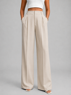 Tailored High Waist Wide Leg Trousers