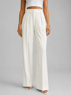 Tailored High Waist Wide Leg Trousers