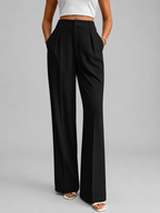 Tailored High Waist Wide Leg Trousers