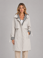 Hooded Longline Parka Coat – Zip Up Lightweight Jacket