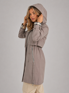 Hooded Longline Parka Coat – Zip Up Lightweight Jacket