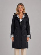 Hooded Longline Parka Coat – Zip Up Lightweight Jacket