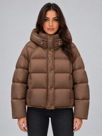 Hooded Puffer Jacket – High Neck Padded Winter Coat