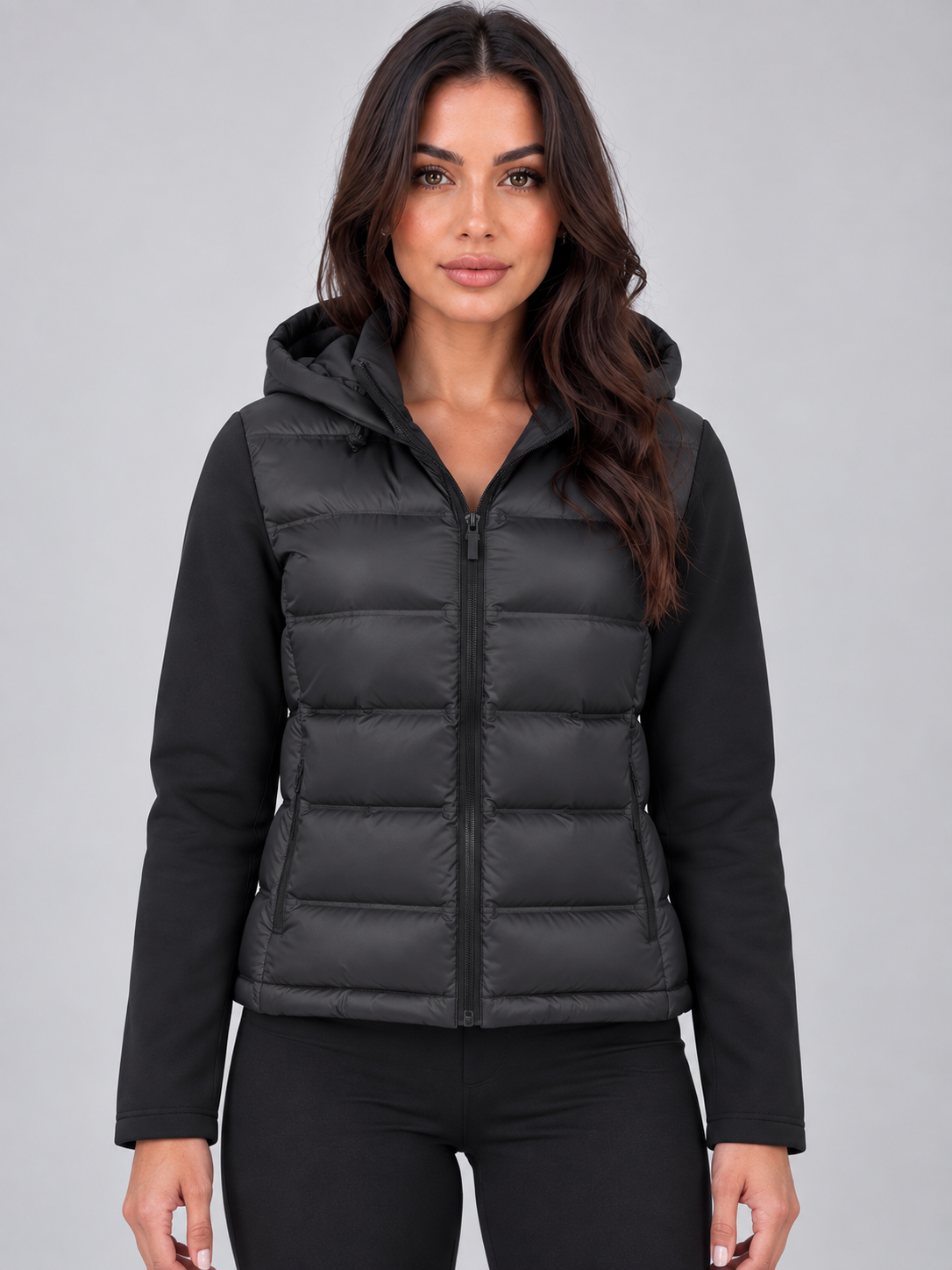 Hooded Puffer Jacket – Quilted Zip Up Winter Coat