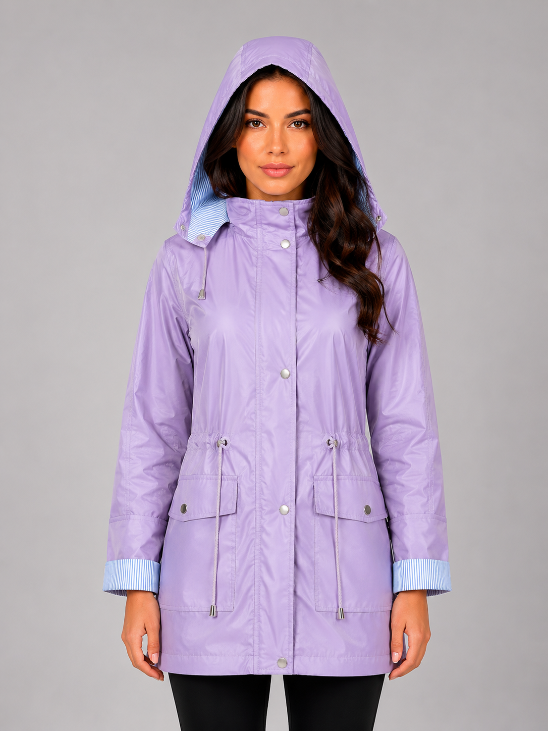 Hooded Rain Jacket – Water Resistant Lightweight Coat