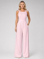 Jacquard Wide Leg Jumpsuit