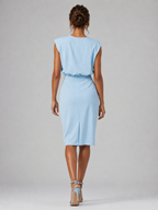 Keyhole Neck Midi Dress