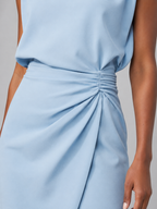 Keyhole Neck Midi Dress