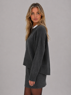 Knitted Jumper & Mini Skirt Co-Ord Set – Relaxed Two-Piece Outfit
