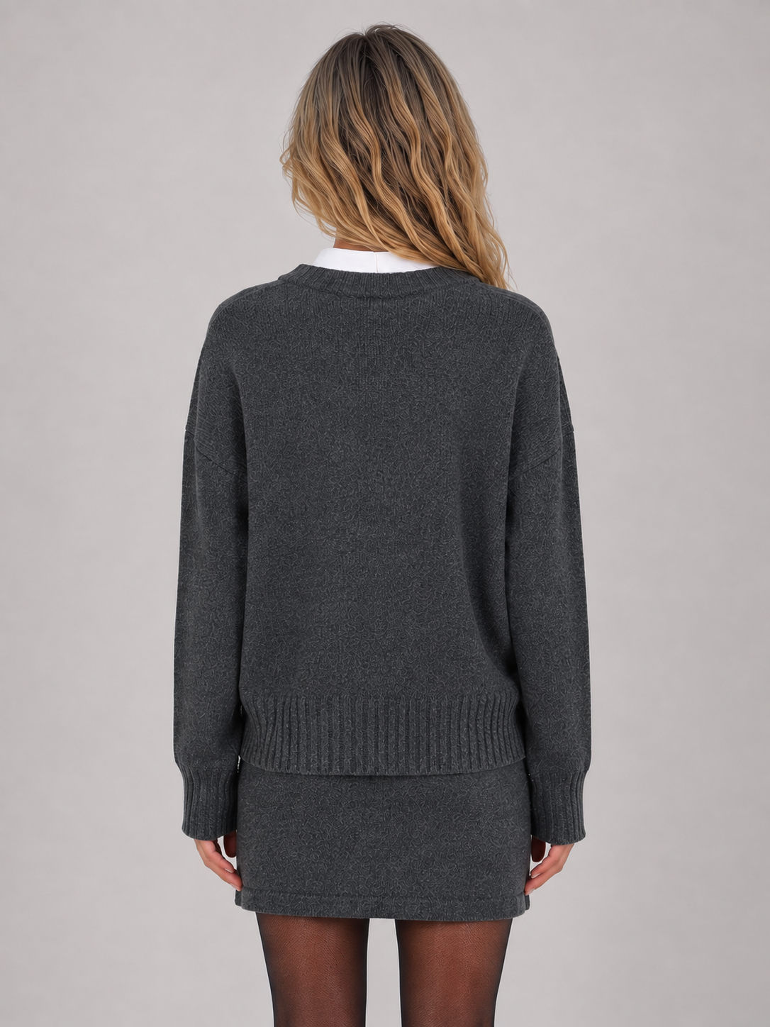 Knitted Jumper & Mini Skirt Co-Ord Set – Relaxed Two-Piece Outfit