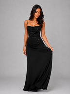 Lace Bodice Maxi Dress