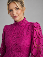 Flowing Lace Midi Dress