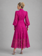 Flowing Lace Midi Dress