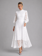 Flowing Lace Midi Dress