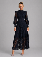 Flowing Lace Midi Dress