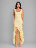 Women's Lace Split Maxi Dress