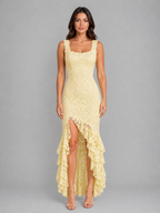 Lace Split Maxi Dress