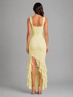 Lace Split Maxi Dress