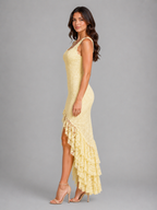 Lace Split Maxi Dress