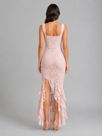 Lace Split Maxi Dress