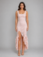 Lace Split Maxi Dress