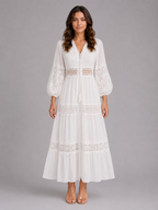 Lace Trim Maxi Dress