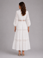 Lace Trim Maxi Dress