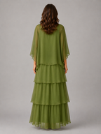 Layered Chiffon Maxi Dress