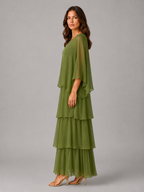 Layered Chiffon Maxi Dress