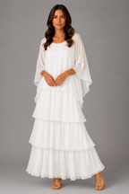 Layered Chiffon Maxi Dress