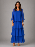 Layered Chiffon Maxi Dress