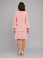 Layered Chiffon Shift Dress