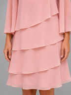 Layered Chiffon Shift Dress