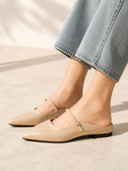 Pointed Mary Jane Mules