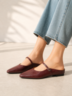 Pointed Mary Jane Mules